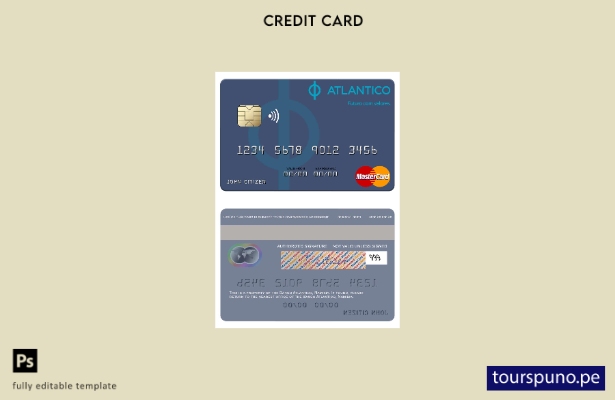 lista para imprimir plantilla de mastercard del Banco Atlántico de Namibia